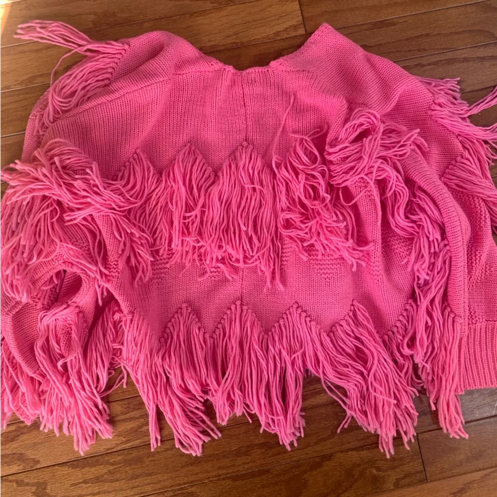 POL Pink Fringe Women's Sweater - Picture 4 of 4